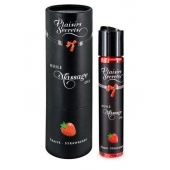 Массажное масло с ароматом клубники Huile de Massage Gourmande Fraise des Bois - 59 мл. - Plaisir Secret - купить с доставкой в Норильске