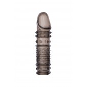 Дымчатая закрытая насадка ToyFa XLover с чешуйками и пупырышками - 13,5 см. - ToyFa - в Норильске купить с доставкой