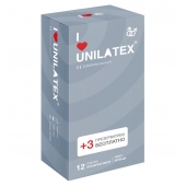 Презервативы с рёбрами Unilatex Ribbed - 12 шт. + 3 шт. в подарок - Unilatex - купить с доставкой в Норильске