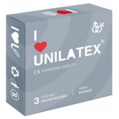 Презервативы с рёбрами Unilatex Ribbed - 3 шт. - Unilatex - купить с доставкой в Норильске