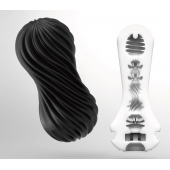 Мастурбатор FLEX Rocky Black с плотным рельефом - Tenga - в Норильске купить с доставкой