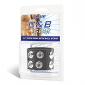 Ремень на член и мошонку 1.5  Cock Ring With Ball Strap - BlueLine - купить с доставкой в Норильске