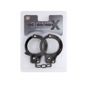 Чёрные наручники из листового металла BONDX METAL CUFFS BLACK - Dream Toys - купить с доставкой в Норильске