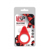 Красное эрекционное кольцо LIT-UP SILICONE STIMU RING 1 RED - Dream Toys - в Норильске купить с доставкой