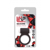 Чёрное эрекционное виброкольцо LIT-UP SILICONE STIMU RING 3 BLACK - Dream Toys - в Норильске купить с доставкой
