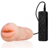 Мастурбатор-ротик с вибрацией REALSTUFF VIBRATING MASTURBATOR MOUTH - Dream Toys - в Норильске купить с доставкой