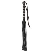 Чёрная мини-плеть из резины Rubber Mini Whip - 22 см. - Blush Novelties - купить с доставкой в Норильске