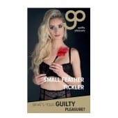 Пластиковая метелочка с красными пёрышками Small Feather Tickler - 32 см. - Blush Novelties - купить с доставкой в Норильске