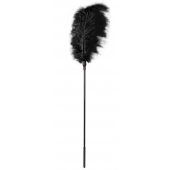 Стек с большим чёрным пером Large Feather Tickler - 65 см. - Blush Novelties - купить с доставкой в Норильске