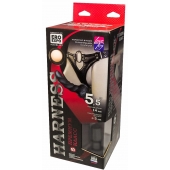 Пояс харнесс премиум класса WOMAN SIMPLEX(S) с 3 черными насадками - LOVETOY (А-Полимер) - купить с доставкой в Норильске