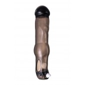 Закрытая фаллическая насадка на пенис с кольцом для фиксации  вибропулей - ToyFa - в Норильске купить с доставкой