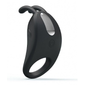 Чёрное эрекционное кольцо с вибрацией Rabbit Vibrator - Baile - в Норильске купить с доставкой