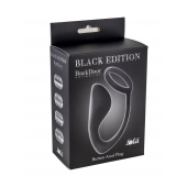 Чёрное эрекционное кольцо с анальной пробкой Button Anal Plug - Lola Games - в Норильске купить с доставкой