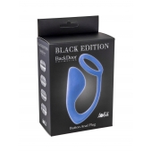 Синее эрекционное кольцо с анальной пробкой Button Anal Plug - Lola Games - в Норильске купить с доставкой