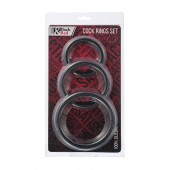 Набор из 3 чёрных эрекционных колец - ToyFa - в Норильске купить с доставкой