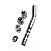 Металлический анальный душ с тремя насадками - ToyFa - купить с доставкой в Норильске