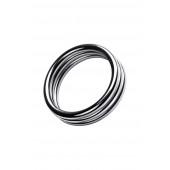 Металлическое эрекционное кольцо с рёбрышками размера L - ToyFa - в Норильске купить с доставкой