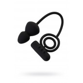 Чёрное эрекционное кольцо с вибростимулятором и анальным хвостом - Erotist Adult Toys - в Норильске купить с доставкой