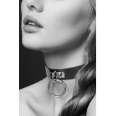 Узенький ошейник из полиуретана с кольцом - Bijoux Pour Toi - купить с доставкой в Норильске