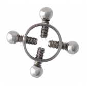 Серебристые зажимы для сосков на винтах - ToyFa - купить с доставкой в Норильске