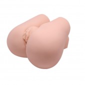 Реалистичный мастурбатор с вибрацией и двумя тоннелями - вагиной и анусом - Baile - в Норильске купить с доставкой