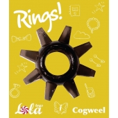 Чёрное эрекционное кольцо Rings Cogweel - Lola Games - в Норильске купить с доставкой