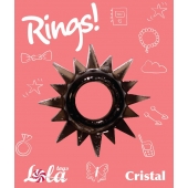 Чёрное эрекционное кольцо Rings Cristal - Lola Games - в Норильске купить с доставкой