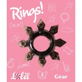 Чёрное эрекционное кольцо Rings Gear - Lola Games - в Норильске купить с доставкой