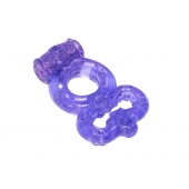 Фиолетовое эрекционное кольцо Rings Treadle с подхватом - Lola Games - в Норильске купить с доставкой