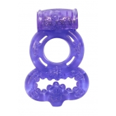 Фиолетовое эрекционное кольцо Rings Treadle с подхватом - Lola Games - в Норильске купить с доставкой