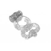 Прозрачное эрекционное кольцо Rings Treadle с подхватом - Lola Games - в Норильске купить с доставкой