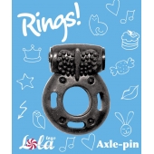 Черное эрекционное кольцо с вибрацией Rings Axle-pin - Lola Games - в Норильске купить с доставкой
