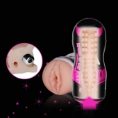 Мастурбатор-вагина Sex In A Can Vibra Vagina Tunnel - Lovetoy - в Норильске купить с доставкой