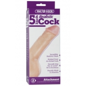 Насадка-реалистик для трусиков Vac-U-Lock 5  Realistic - 12,7 см. - Doc Johnson - купить с доставкой в Норильске