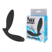 Чёрный вибростимулятор простаты Sex Expert Vibe Pleasure - Sex Expert - в Норильске купить с доставкой
