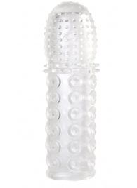 Прозрачная закрытая гелевая насадка - 13,5 см. - Toyfa Basic - в Норильске купить с доставкой