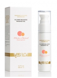 Универсальный массажный гель-смазка Allover Delicious Massage Gel с ароматом персика и аброкоса - 50 мл. - YESforLOV - купить с доставкой в Норильске