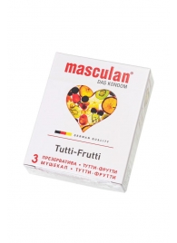 Жёлтые презервативы Masculan Ultra Tutti-Frutti с фруктовым ароматом - 3 шт. - Masculan - купить с доставкой в Норильске