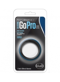 Черно-синее эрекционное кольцо Silicone Go Pro Cock Ring - Blush Novelties - в Норильске купить с доставкой