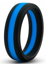 Черно-синее эрекционное кольцо Silicone Go Pro Cock Ring - Blush Novelties - в Норильске купить с доставкой