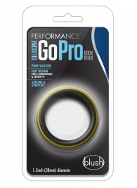 Черно-желтое силиконовое эрекционное кольцо Silicone Go Pro Cock Ring - Blush Novelties - в Норильске купить с доставкой