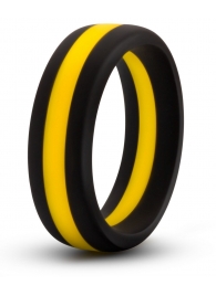Черно-желтое силиконовое эрекционное кольцо Silicone Go Pro Cock Ring - Blush Novelties - в Норильске купить с доставкой