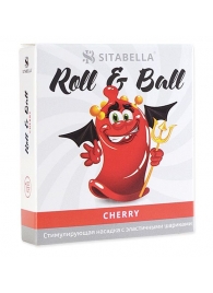 Стимулирующий презерватив-насадка Roll   Ball Cherry - Sitabella - купить с доставкой в Норильске