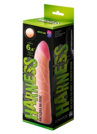 Фаллическая насадка на трусики харнесс - 17,5 см. - LOVETOY (А-Полимер) - купить с доставкой в Норильске