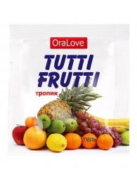 Пробник гель-смазки Tutti-frutti со вкусом тропических фруктов - 4 гр. - Биоритм - купить с доставкой в Норильске