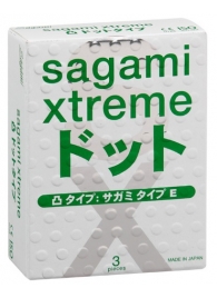 Презервативы Sagami Xtreme SUPER DOTS с точками - 3 шт. - Sagami - купить с доставкой в Норильске