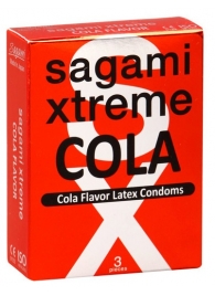 Ароматизированные презервативы Sagami Xtreme COLA - 3 шт. - Sagami - купить с доставкой в Норильске