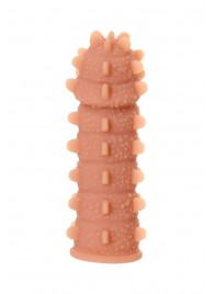 Телесная реалистичная насадка KOKOS Extreme Sleeve 04 с дополнительной стимуляцией - 12,7 см. - KOKOS - в Норильске купить с доставкой