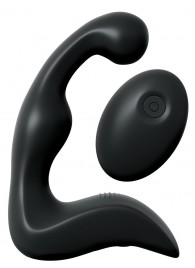 Черный вибромассажер простаты с пультом ДУ Control P-Spot Pro - Pipedream - в Норильске купить с доставкой