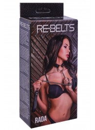 Черный поводок и чокер с кольцом Rada - Rebelts - купить с доставкой в Норильске